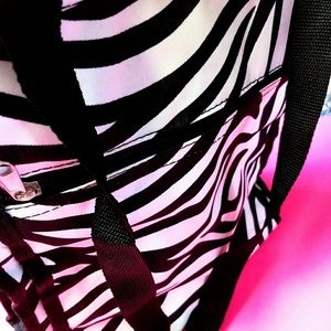 Zebra catch all zippered bag! Book, picnic, gym!